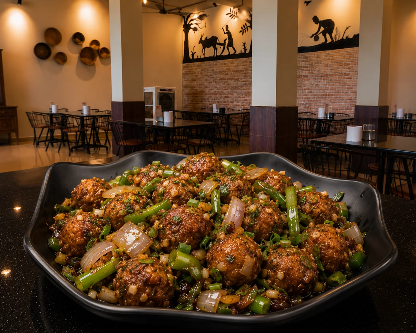 Veg Manchurian Dry - Veg dish at The Farmer's Kitchen Shirwal